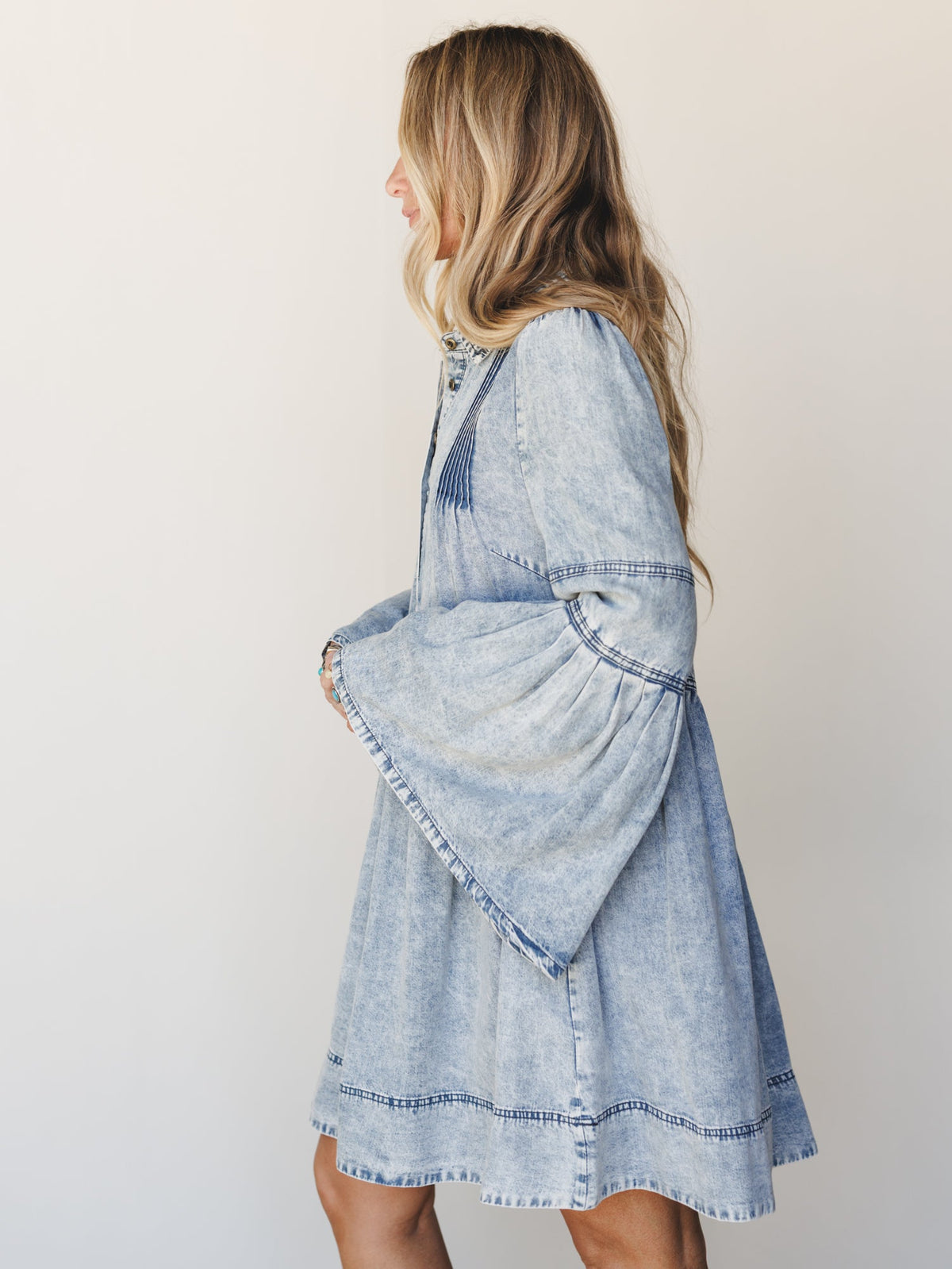 Western Ways Denim Dress - Light Denim