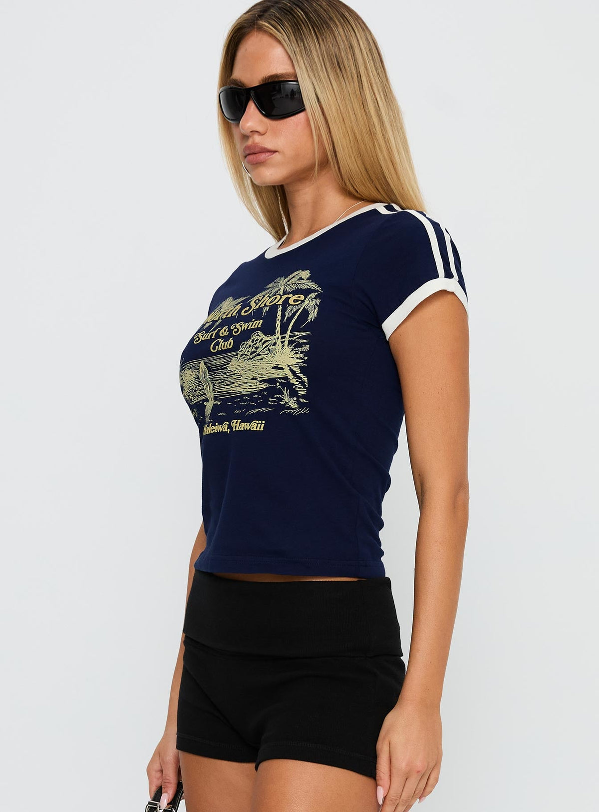 North Shore Graphic Top Blue