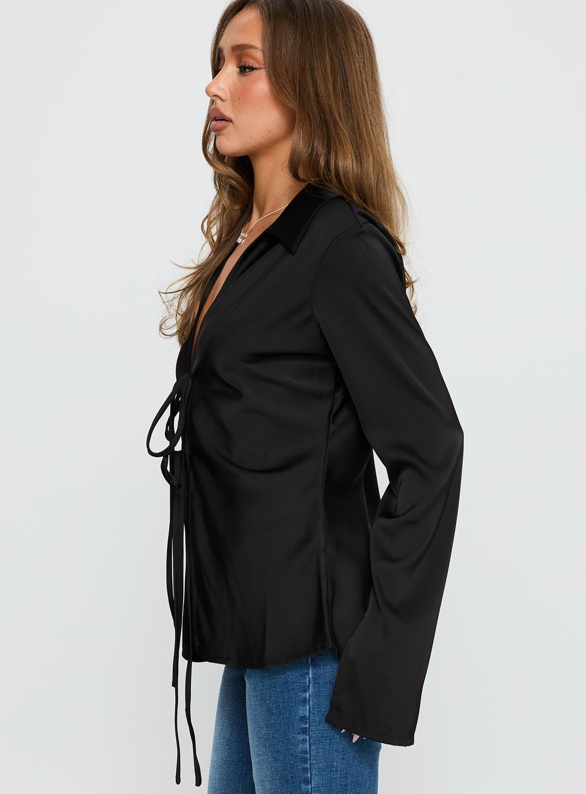 Way Life Goes Long Sleeve Top Black