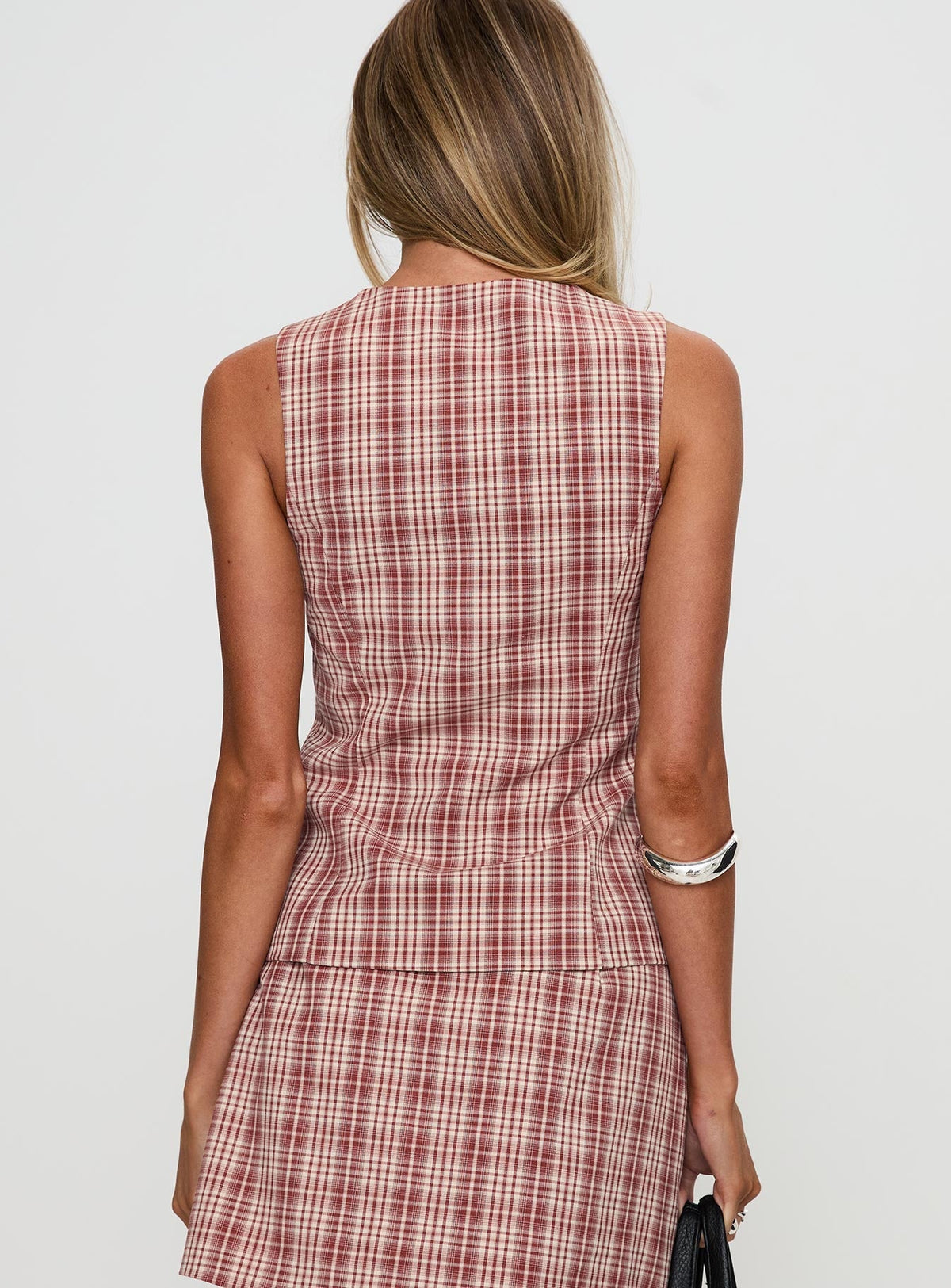 Theodosia Top Red Check
