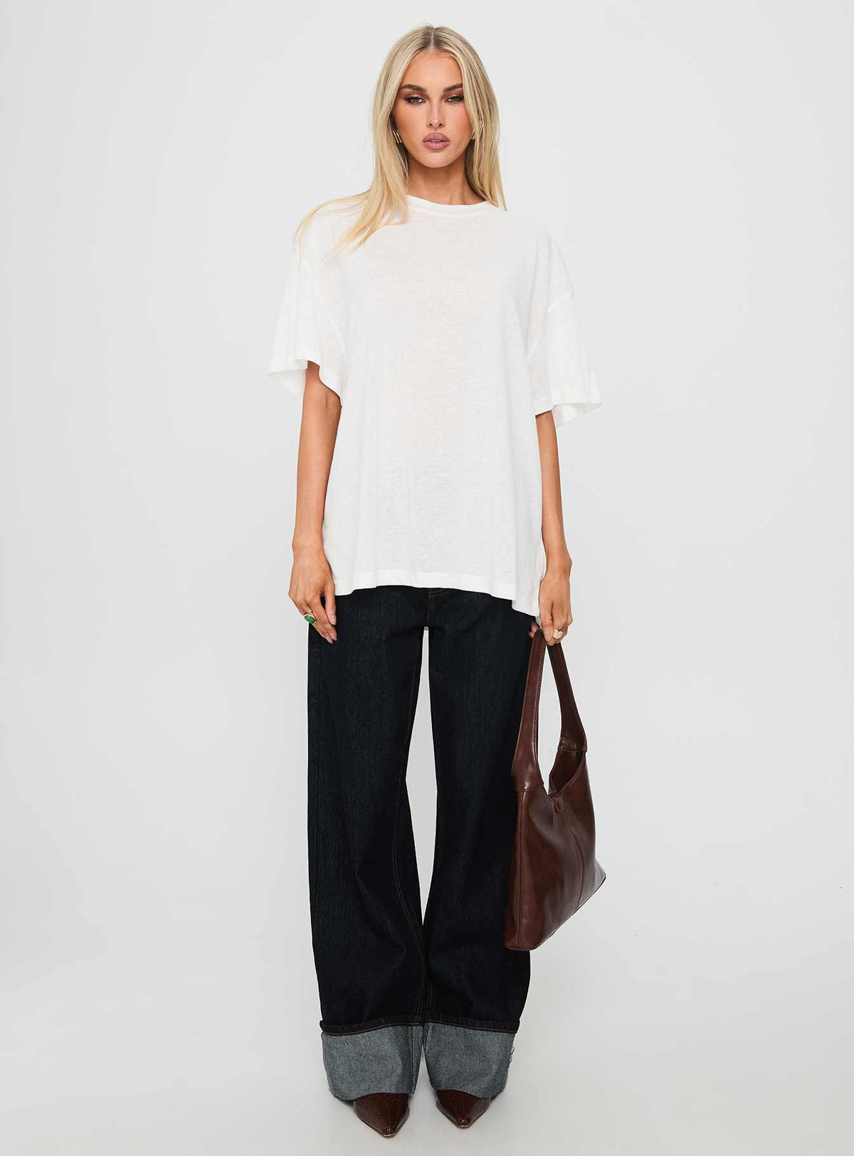 Zaydee Oversized Tee White