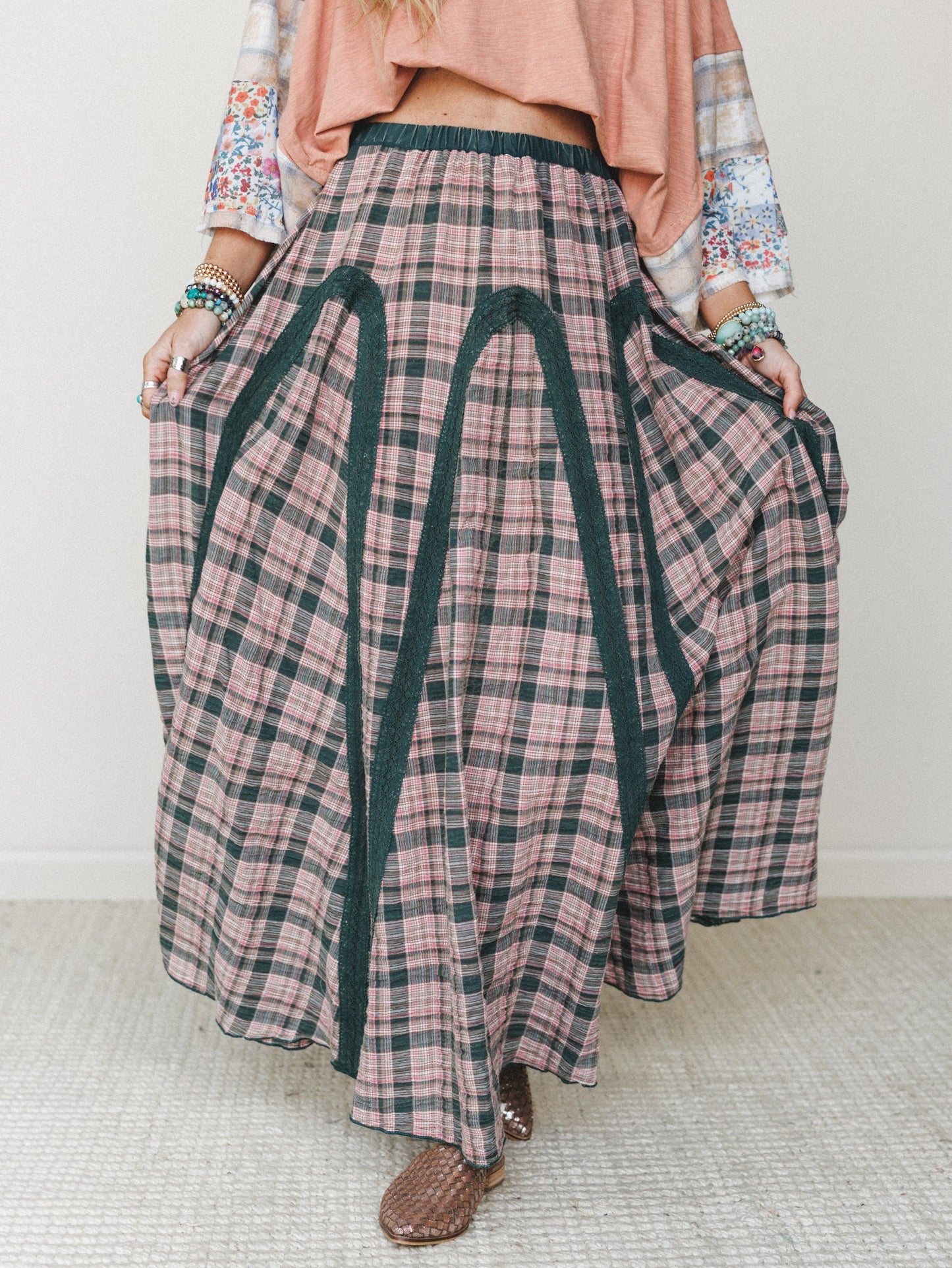 Aurora Maxi Skirt - Forest Green