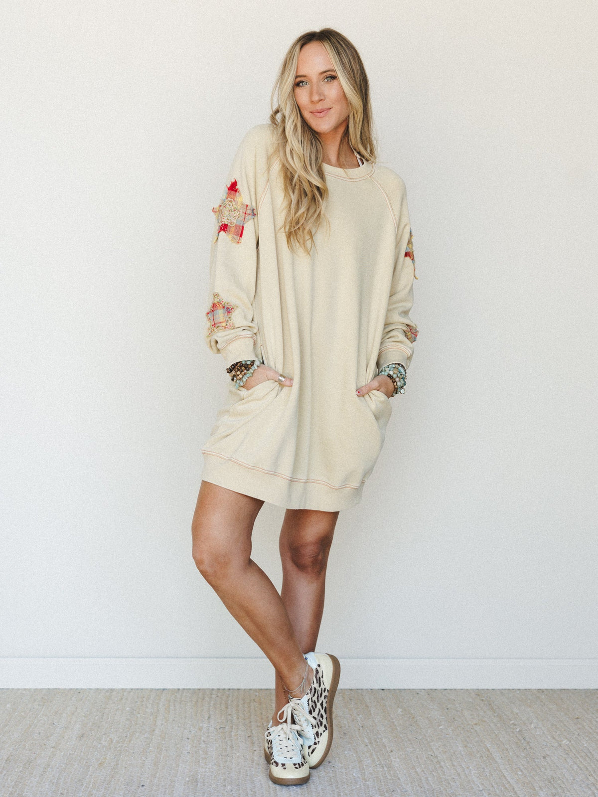 Starfall of Wonder Long Sleeve Dress
- American Pear