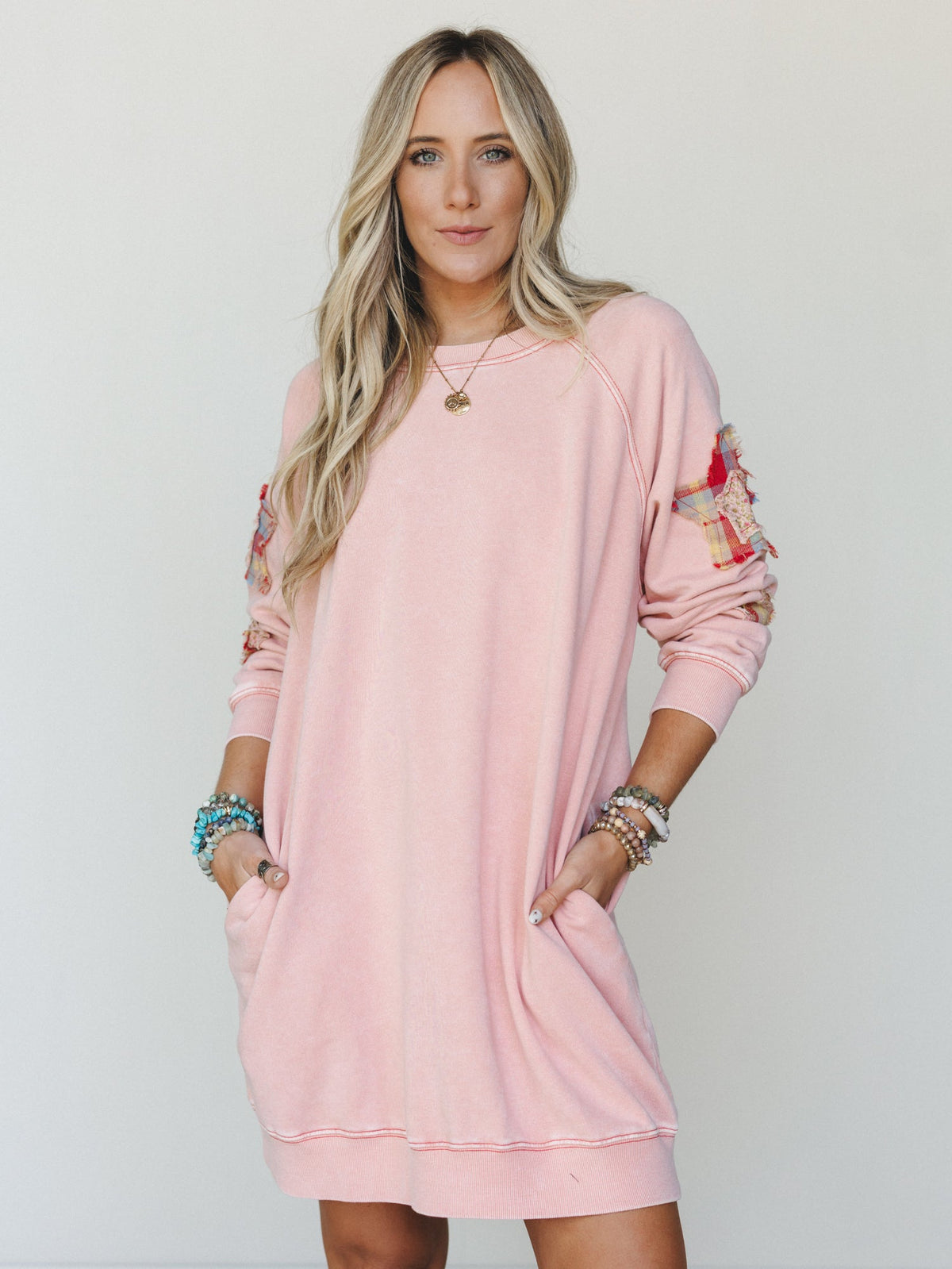 Starfall of Wonder Long Sleeve Dress
- Blush