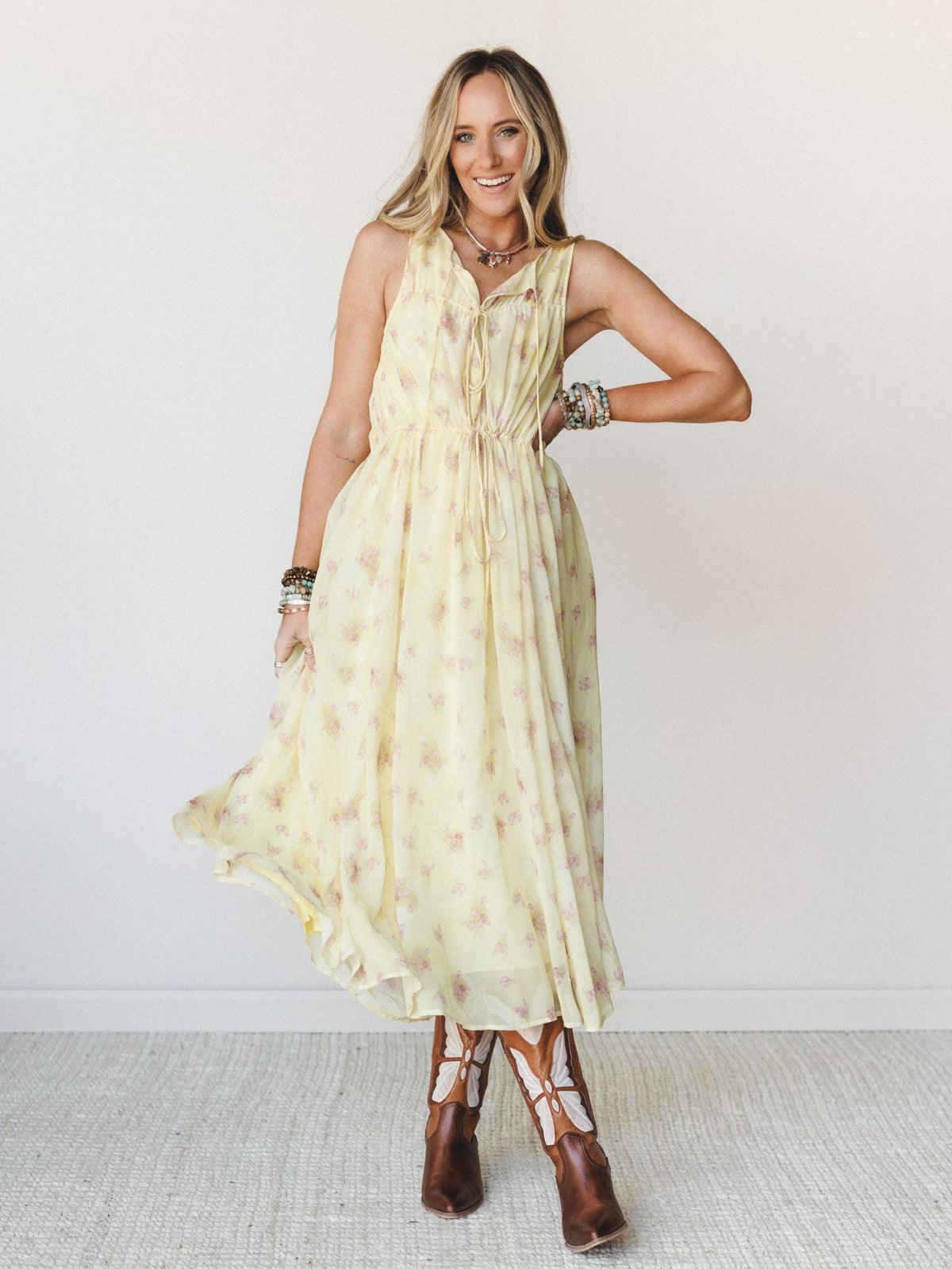 Spring Light Dress
- Lemon Multi