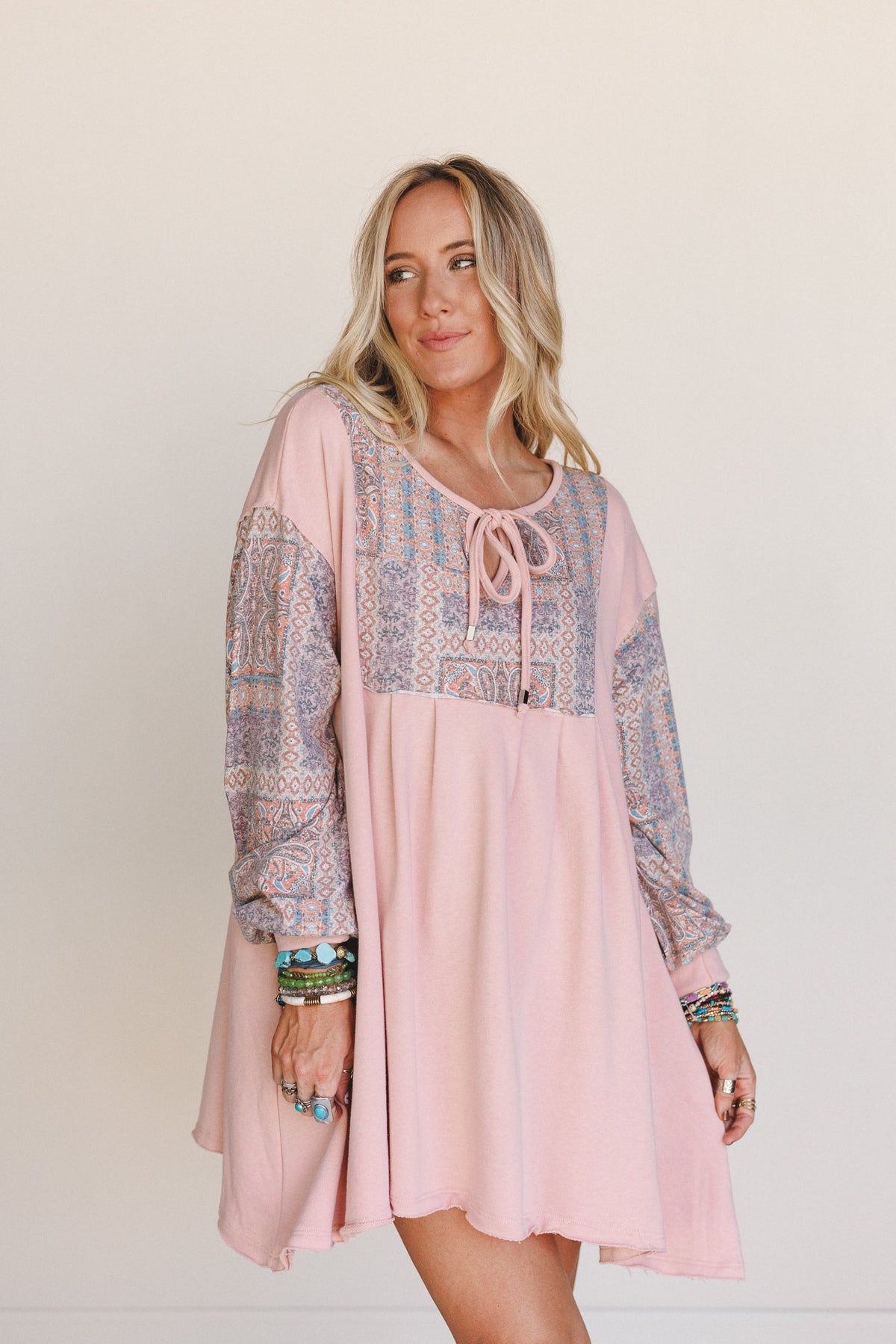The Nest Sky Light Dress - Rose Multi