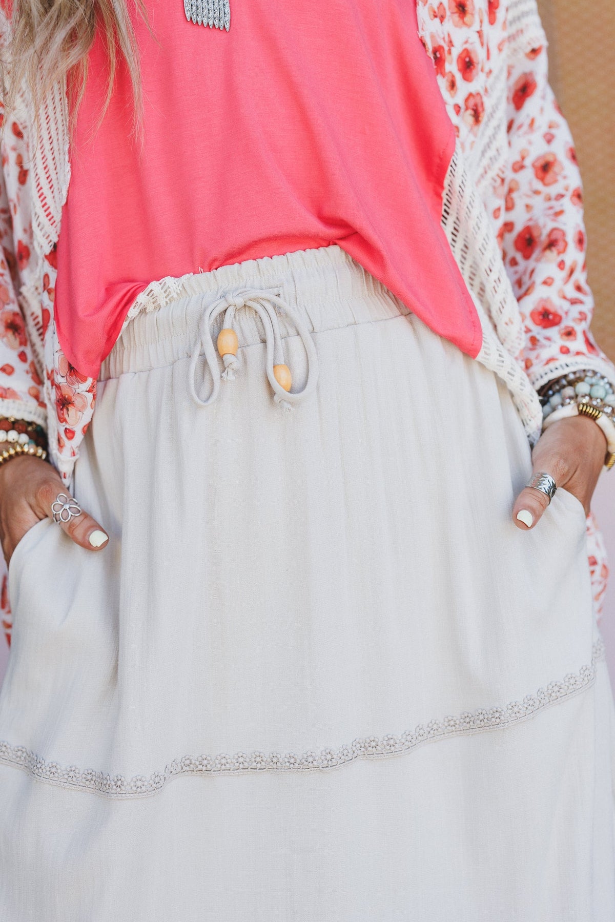 The Nest Desert Lace Skirt - Oatmeal