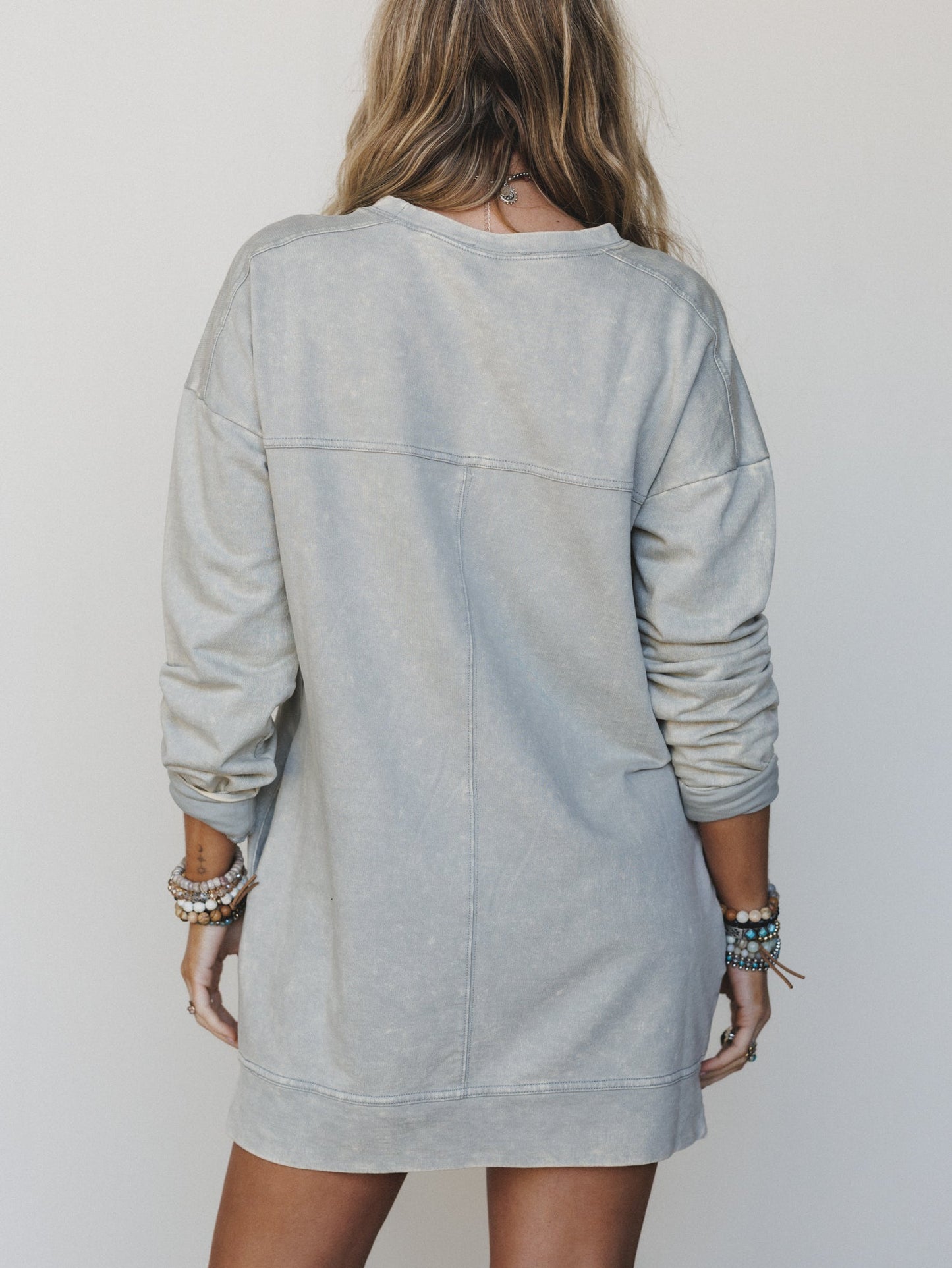 Mission Cozy Sweatshirt Dress - Sleet