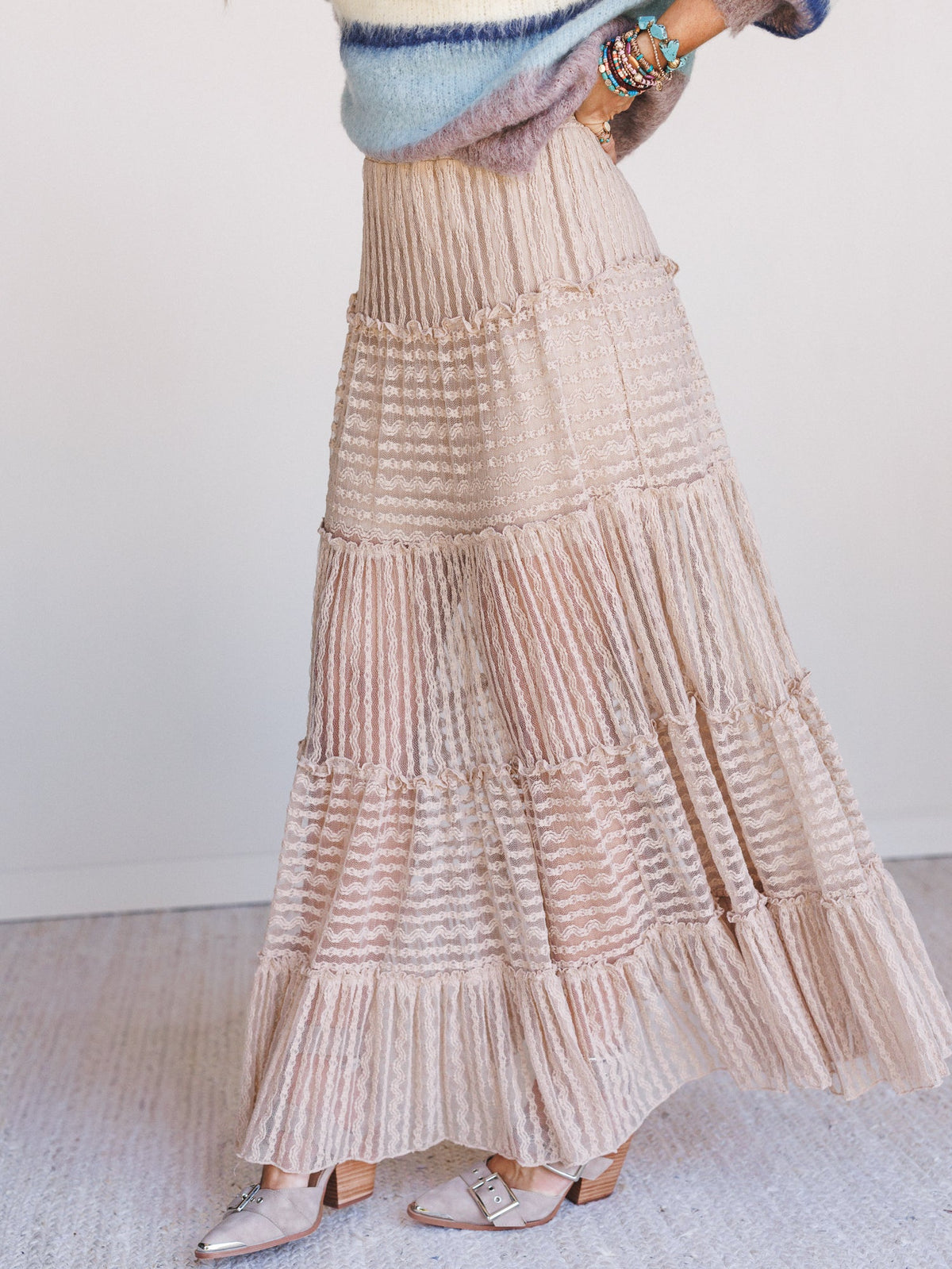Catch The Drift Skirt - Natural