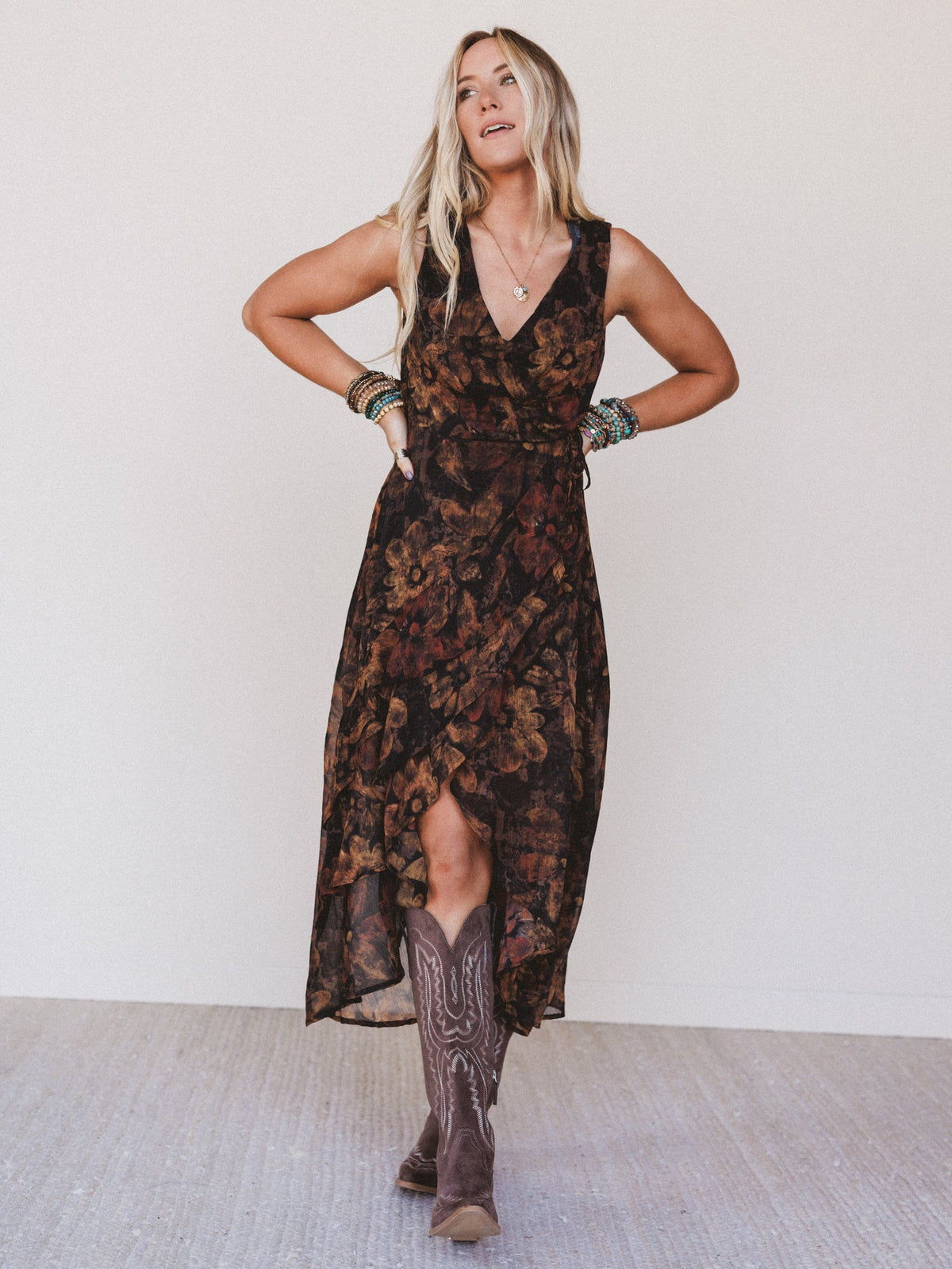 Jocelyn Wrap Dress - Black