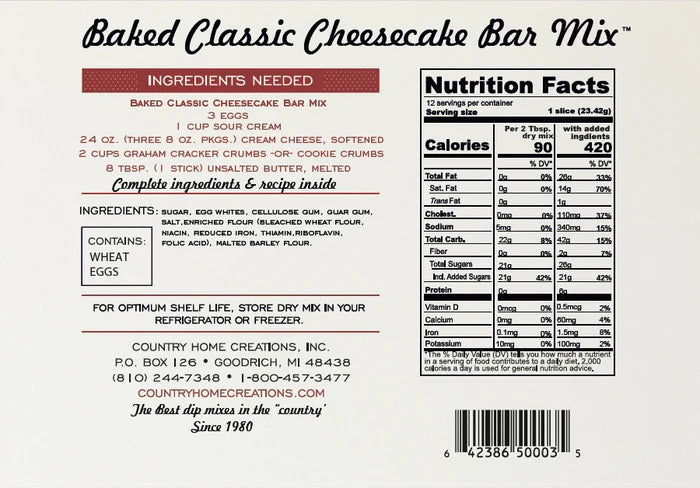AKB Classic Cheesecake Bars Mix