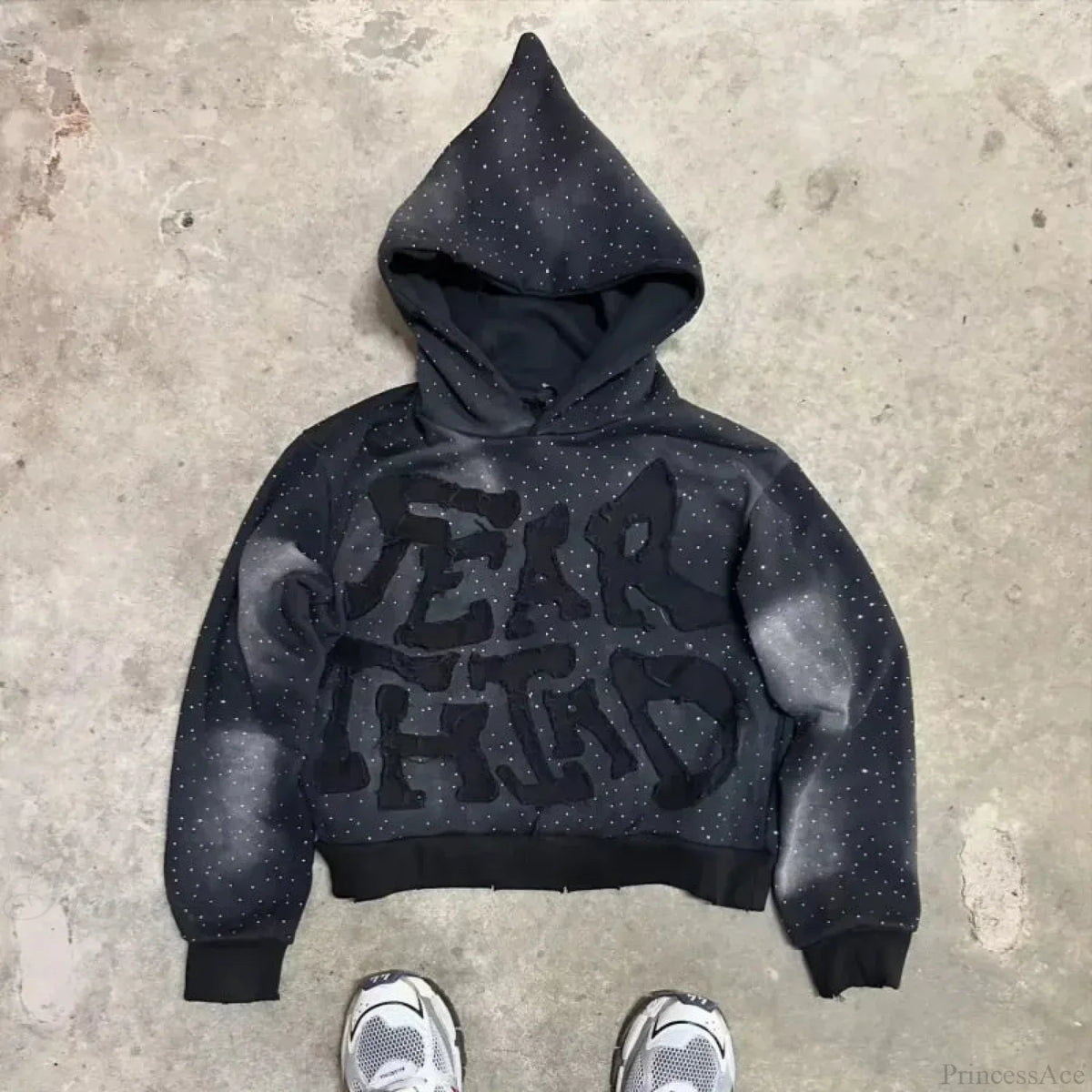 American Gothic Skull Large Zipper Hoodie