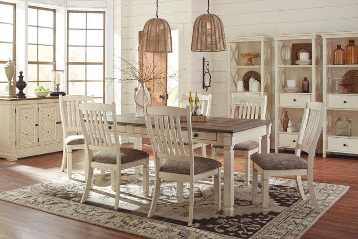 Ashley Furniture - Bolanburg Upholstered Side Chair - Beige Fabric|Wood - Chairs - Additional View 3
