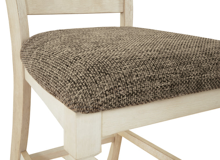 Ashley Furniture - Bolanburg Upholstered 24" Barstool - Beige Fabric|Wood - Stools - Additional View 9