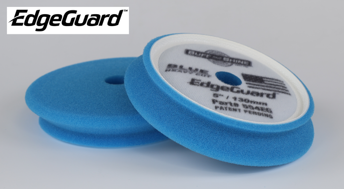 Buff & Shine EdgeGuard Foam Pad, Blue, Heavy Cut, 5" / 130mm - 2pk