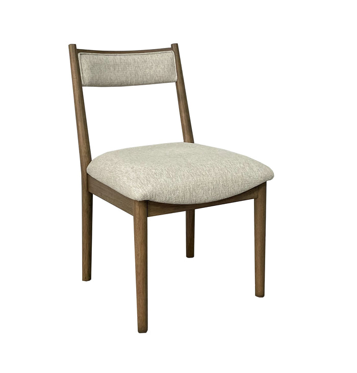 Bernards - ELURE LATTE CRESCENT CHAIR - Light Brown|Pearl Silver Wood|Fabric - Chairs