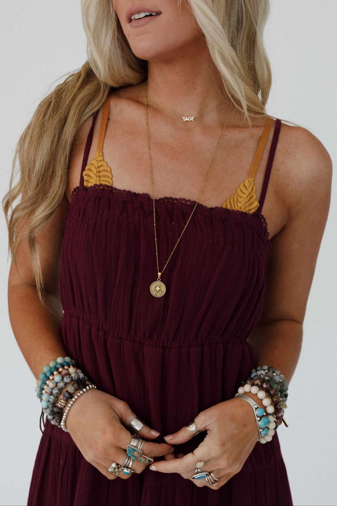 Maven Smocked Maxi Dress - Plum