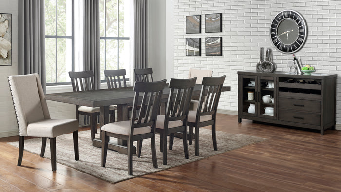 Steve Silver Furniture - Napa Upholstered Side Chair - Dark - Dark Brown|White Wood - Chairs - Additional View 4