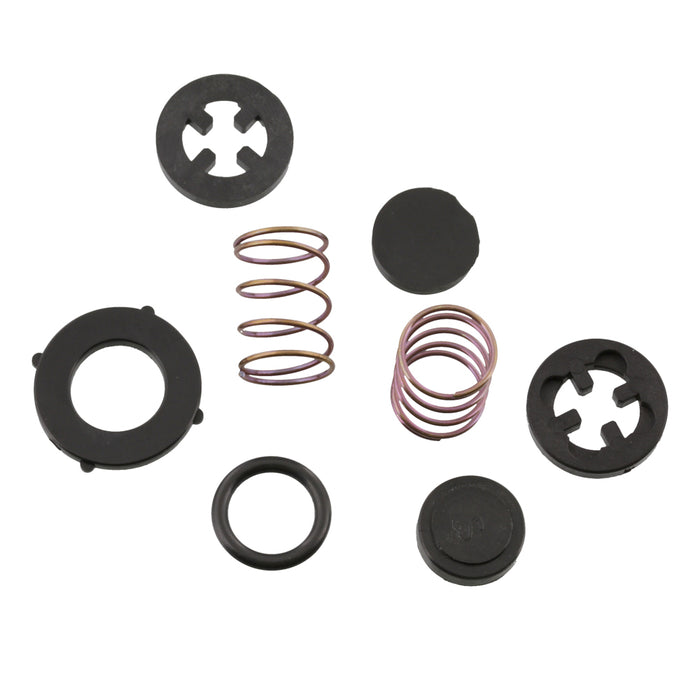 Scotty Firefighter 4000SERV-CC Hand Pump Service Kit showing two black check valve cartridges, two springs, seals and replacement valve components