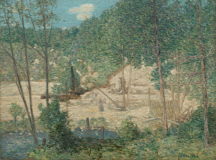 The Building of the Dam, 1908 5x7 Notecard