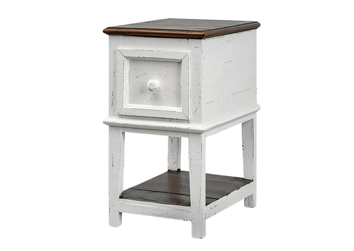 SAUL WHITE/TOBACCO ACCENT TABLE - Additional View 1