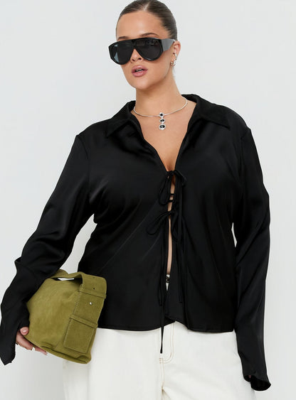 Way Life Goes Long Sleeve Top Black Curve