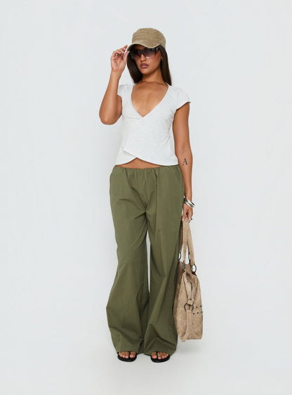 Stefanee Short Sleeve Wrap Top Light Grey Marle