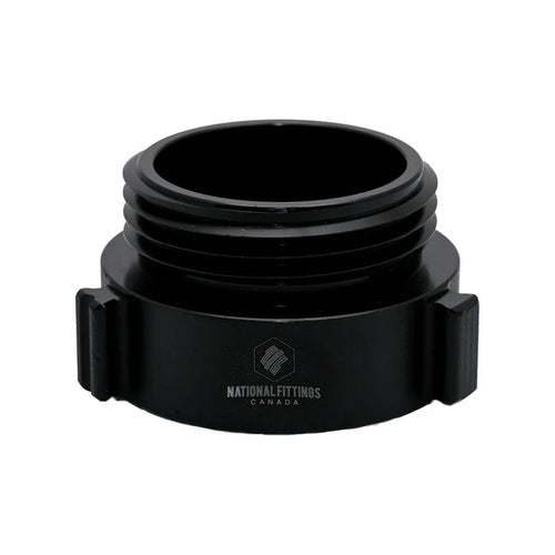 Black fitting with 'National Fittings Canada' logo on a white background