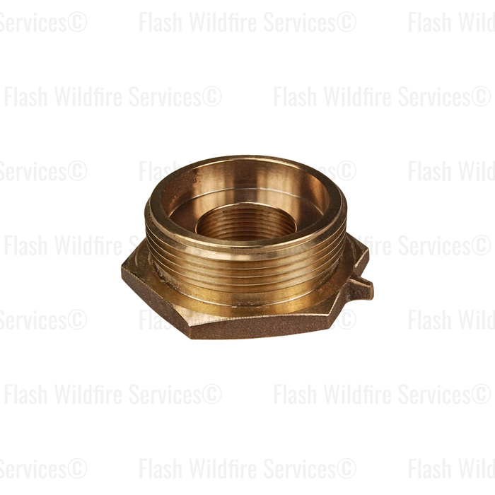 2.5 " Female NPT X 2.5" Male NH Hex Nipple Brass