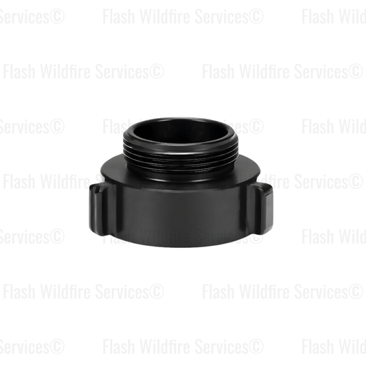 2.5" Female WCT × 2.5" Male BAT hydrant adapter