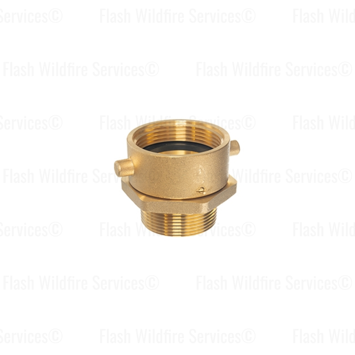 2.5" Male NPT x 2.5" Female BAT Brass Fire Adapter - Swivel