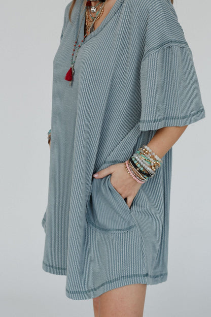 The Nest Soft Touch Tunic Dress - Seafoam