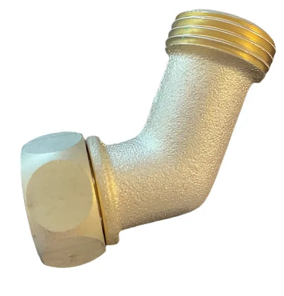 3/4" GHT Brass 45° Gooseneck Adapter