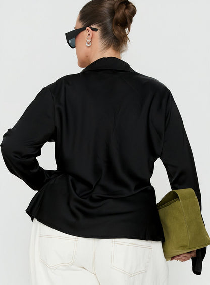 Way Life Goes Long Sleeve Top Black Curve
