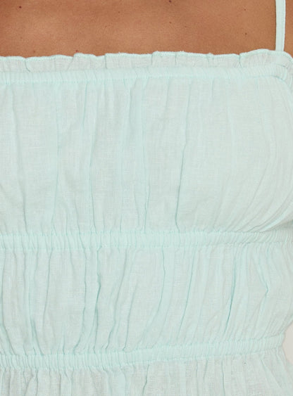 Rosecliff Ruched Longline Top Mint