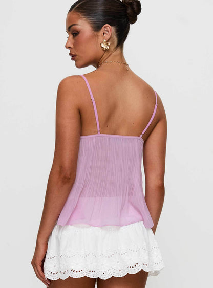 Zami Pleat Top Pink
