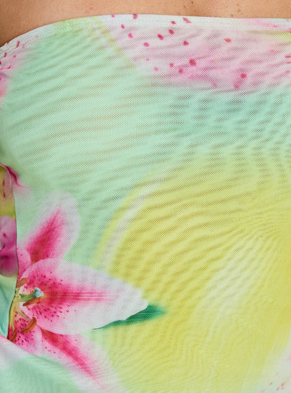 Lorren Strapless Top Multi Floral