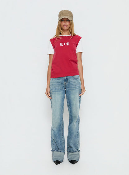 Te Amo Tee Crimson