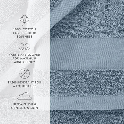 6-Piece Luxury Hotel Cotton Bath Towel Set