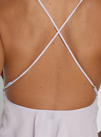 Vinton Button Detail Cami Top Lilac