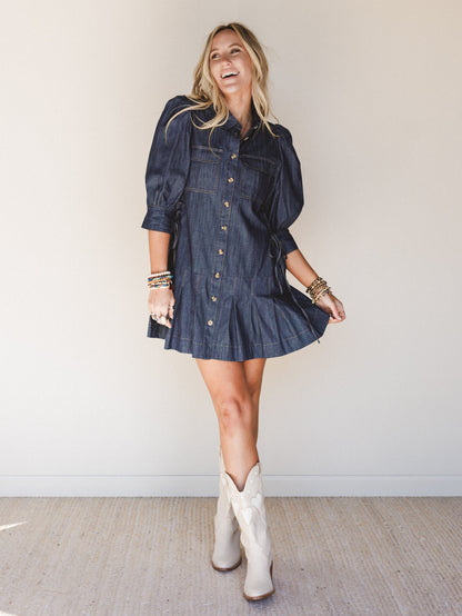 American Classic Dress - Indigo