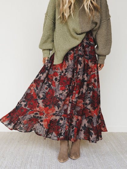 Lunar Bloom Skirt - Natural