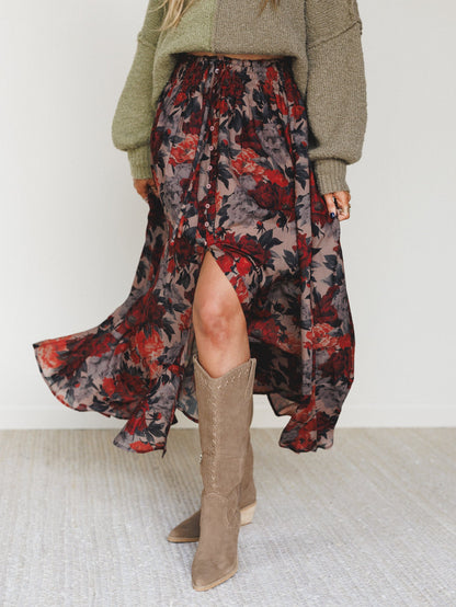 Lunar Bloom Skirt - Natural