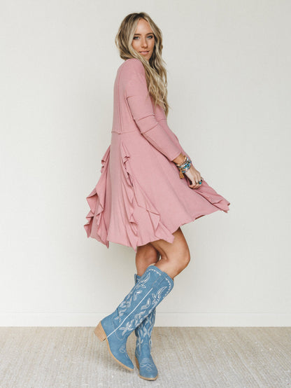 Cherry Blossom Dress - Dusty Pink