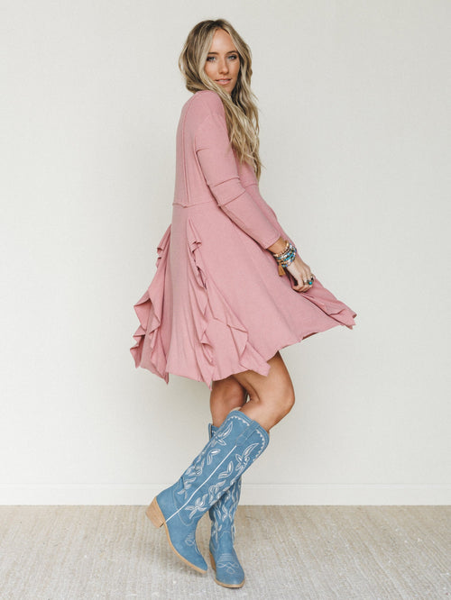 Cherry Blossom Dress - Dusty Pink