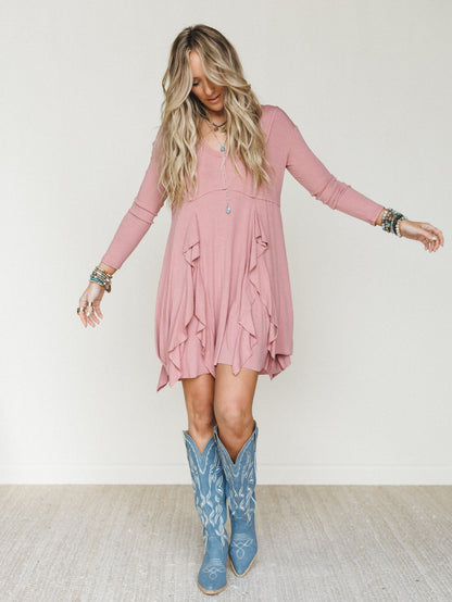 Cherry Blossom Dress - Dusty Pink