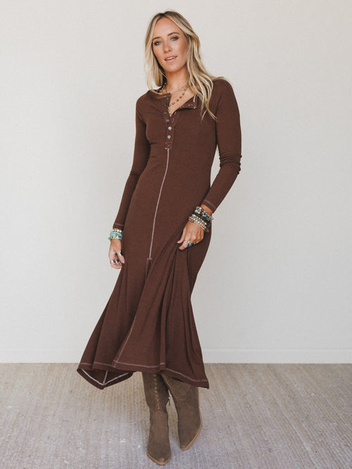 Harlowe Dress - Mocha