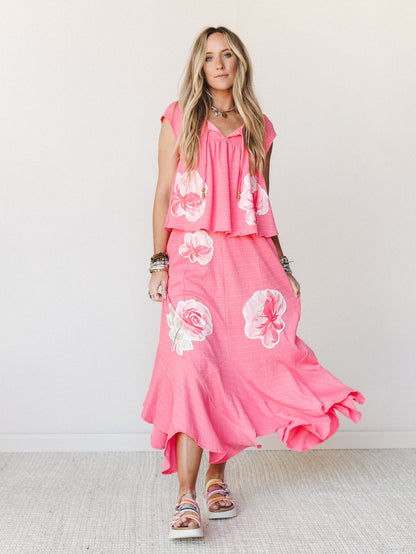 Petals In Love Two Piece Set - Pink