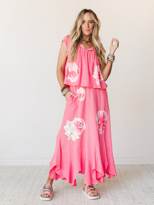 Petals In Love Two Piece Set - Pink