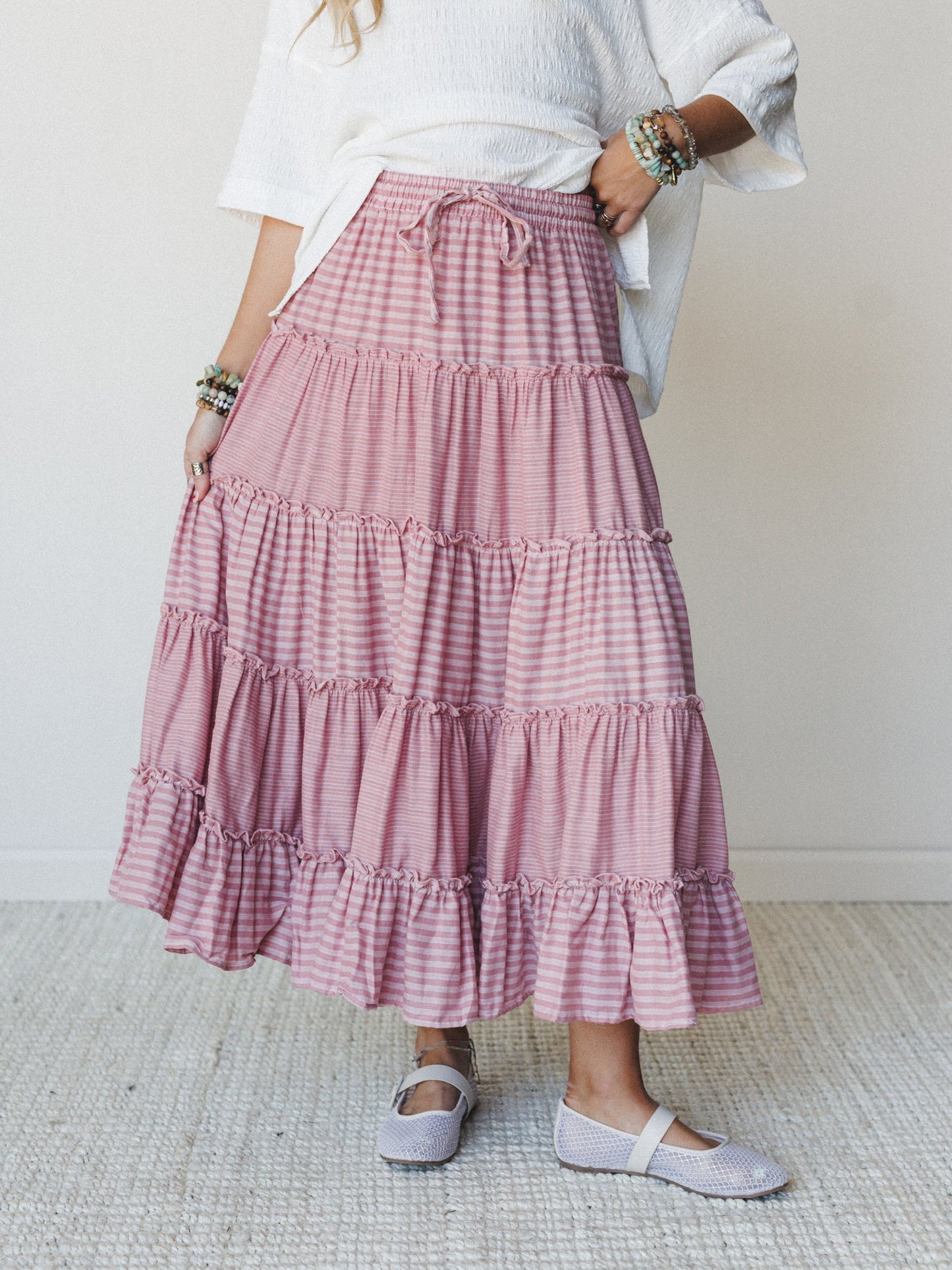 Twirling Affairs Maxi Skirt - Pink